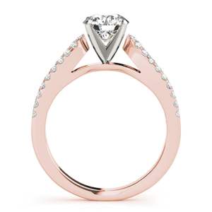 Round Cut Diamond <b>Split</b> Shank Style Engagement <b>Ring</b> For Women - Product Image 2