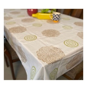 Tela de algodón con estampado de flores, certificado OEM, ODM, alta calidad, 100% algodón orgánico, mantel impermeable respetuoso con el medio ambiente - Product Image 1