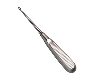 Cureta de hueso Brun, cuchara afilada redonda, 17cm, mango hueco, eje recto, Copa ovalada, instrumentos quirúrgicos ortopédicos de acero inoxidable - Product Image 2
