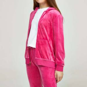 Sweats à capuche et sweats pour femmes Streetwear coton surdimensionné coton bio 100% polaire filles velours réfléchissant dames à capuche femmes - Product Image 4