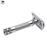 Rasoir de sécurité droit en acier inoxydable à lame simple, haute qualité, durable, pour barbier, hommes, LUCKY LASH TOOLS, non jetable