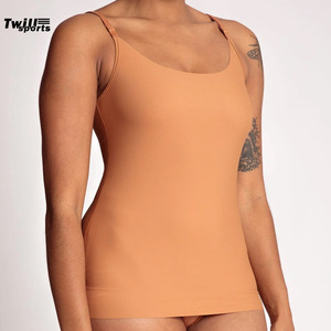 Women's Sleeveless Slim Crop Top Camisole Seamless Knitted Solid Pattern 100% <b>Bamboo</b> Fiber Quick Dry Breathable Top for Women - Product Image 1