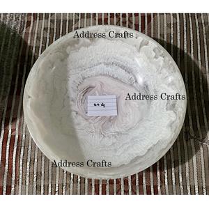 Ensaladera de Resina Estilo Americano, Blanca, Transparente, Redonda, Duradera, Libre de Plomo, Ecológica, Vajilla para Fiestas y Cenas - Product Image 2