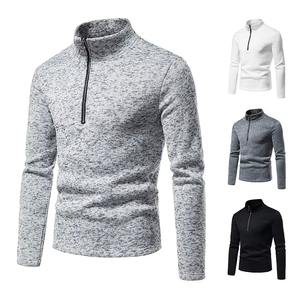 OEM hiver hommes 1/4 fermeture éclair sweat-shirt personnalisé chaud épais polaire pull sweat pour hommes - Product Image 2