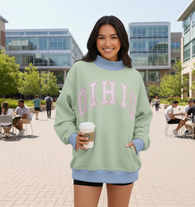 Jersey de cuello simulado de algodón/LICRA pesado OEM sudadera con logotipo personalizado bordado frontal de diseño impreso para mujer invierno - Product Image 4