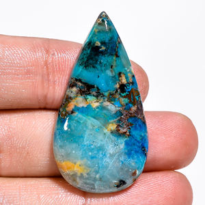 Super grado marrón crisocola corte radiante cabujones de corte ovalado único Natural lote a granel fabricación de joyas - Product Image 4