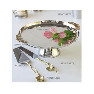 Set Of 2 Different Sizes Cake Stand With Greatest Quality Metal Snacks <b>Dessert</b> Stand From Manufacturer In India - Product Image 6