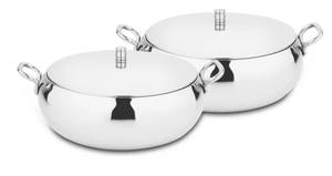 Cazuela de lujo de acero inoxidable de alta calidad con tapa y asas disponibles con espejo pulido de alta gama en diferentes capacidades - Product Image 2