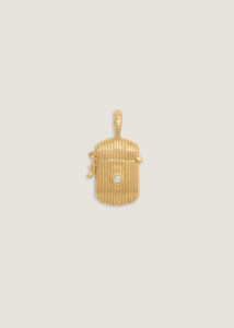 Collier à pendentif côtelé Relic, améthyste sertie clos en or plaqué, style religieux, cadeau, breloques religieuses, principalement en alliage de laiton - Product Image 3