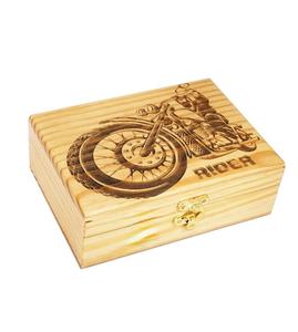 Caja de joyería tallada a mano con grabado de urna de madera hecha a mano para mujer y hombre | Cajas decorativas | Almacenamiento y organizador (ciclista) - Product Image 1