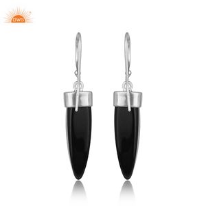 Vente chaude 925 Sterling Silver White Rhodhium Plaqué Perle Floral Design Dangle Boucle D'oreille Demi Fine Fabricant De Bijoux - Product Image 3