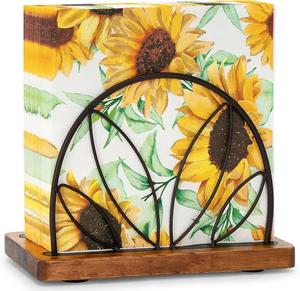 Porte-serviettes décoratif pour bar, style floral élégant, base stable, accès facile, organisateur de table élégant pour bars, cafés, maisons - Product Image 2