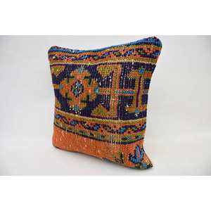 หมอนขนสัตว์โบฮีเมียนหลากสีขนาด14x14นิ้วเบาะตกแต่งลายดอกไม้วินเทจเทคนิคการถักทอแบบพกพาสำหรับพื้นห้องนอน - Product Image 3