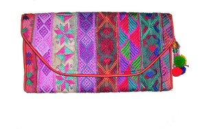 Banjara, bolso de mano con cierre de cremallera de gran capacidad para mujer, bolso de mensajero bordado tradicional único de estilo bohemio étnico - Product Image 2