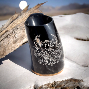 Jarra de cuerno real vikingo-recipiente para beber medieval tallado duradero seguro de grado alimenticio para celebraciones de Cosplay y decoración de bodas - Product Image 4