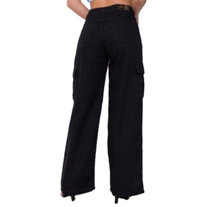 กางเกงยีนส์สตรีสีน้ำเงินสโตนบลู มีกระเป๋าหลายช่อง ระบายอากาศได้ดี เป็นมิตรกับสิ่งแวดล้อม ซักได้ ไซส์พลัส สไตล์สตรีทแฟชั่น ไซส์ 26-40 - Product Image 1