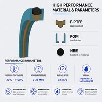 Joint rotatif RDI en PTFE energisé, composé de carbone et NBR, pour étanchéité statique de cylindre hydraulique rotatif et d'arbre rotatif