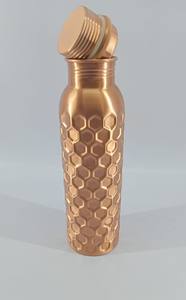 Bouteille d'eau en cuivre pur 32oz 950ml en gros 100% Ayurveda Wellness Drinkware bas prix - Product Image 5