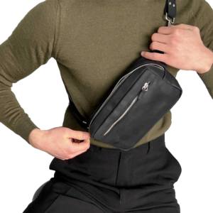 Sac à bandoulière en cuir PU fait à la main pour hommes/femmes pour l'extérieur, prix bas toutes saisons - Product Image 2