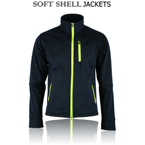 Vestes Softshell de qualité supérieure pour hommes, style de la rue, à col montant, vêtements d'extérieur performants à séchage rapide et coupe-vent, vente en gros - Product Image 3