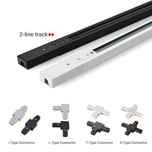 Thiết kế hiện đại 2/3/4 dây nhôm theo dõi đường sắt nhẹ dài 1.5m 1m 2M dẫn đường sắt theo dõi trong đồng trắng và đen - Product Image 2