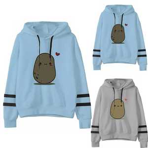 Sudadera informal de manga larga con estampado a rayas para mujer, pulóver, blusa, sudaderas con capucha - Product Image 2