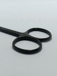 กรรไกรตัดหนังเล็บสำหรับร้านเสริมสวย สีดำเคลือบผิว ผลิตจากเหล็กกล้าไร้สนิมเยอรมัน ปลายโค้งมน - Product Image 5