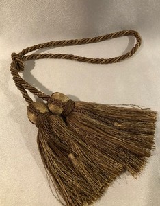Attache de rideau ; tricolore torsadé comme une corde ; pompon, attache de rideau - Product Image 3