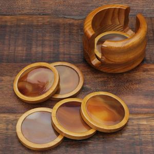 Best Quality Mango Wood and Resin Coasters Handicraft Tea Coffee Mats for <b>Kitchen</b> Table <b>Decoration</b> India <b>Accessories</b> - Product Image 2