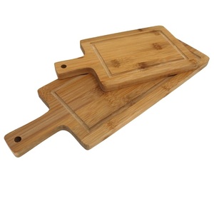 Tabla de cortar de verduras o pizza redondeada de diseño elegante, Juego de 2 tablas de cortar, queso y pizza, tabla de madera para servir - Product Image 1