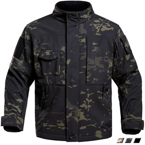 Chaqueta de invierno de concha blanda de alta calidad para hombre, abrigo de bombardero de vuelo impermeable con material fino de lona - Product Image 3