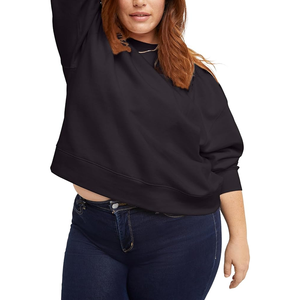 Sweat-shirt à col rond en coton 100% pour femme, broderie hivernale, molleton épais de haute qualité, logo personnalisé, adultes - Product Image 5