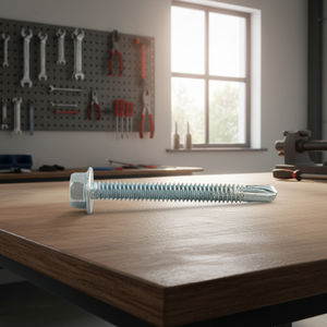 Vis autoperceuses à tête hexagonale de qualité supérieure (métriques/pouces) zinguées classe 8, robustes, résistantes à la corrosion, à filetage profond et grossier - Product Image 1