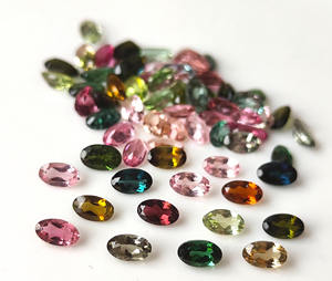 Piedra preciosa suelta facetada de corte ovalado de turmalina múltiple natural 3x5mm-6x8mm para la fabricación de joyas - Product Image 4