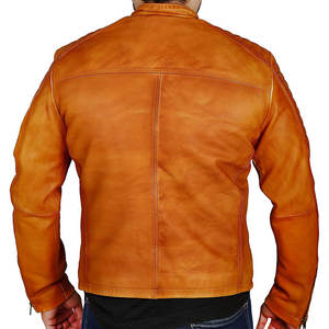 Veste en cuir de mouton personnalisable à la mode pour hommes Collection Designer à col montant pour l'hiver Nouvel état Vente en gros - Product Image 4