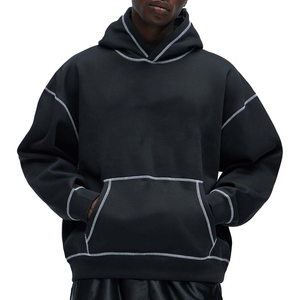 2025มีฮู้ดผ้าหนาแบบสวมหัวสำหรับผู้ชายโอเวอร์ไซส์ทำจากผ้าฝ้ายเนื้อหนาสำหรับ100% - Product Image 1