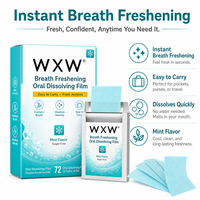 Reath Freshening Oral Dissolving Film Rasa Mint Segar Bebas Gula 72 Strip Per Kotak Ukuran Saku Larut Instan di Mulut