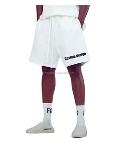 OEM Factory Wholesale Custom Printed Logo Mid Waist <b>Men's</b> Gym Fitness Summer Wear Oversized <b>Woven</b> Cotton <b>Shorts</b> - Product Image 1