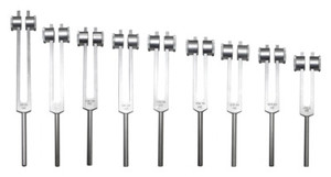 Diapasones de Chakra - plateados con peso - Product Image 3