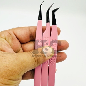Premium Quality <b>Tweezer</b> Mink Pink Butterfly Eyelash <b>Tweezers</b> Sustainable Stainless Steel Private Logo Lash <b>Tweezer</b> - Product Image 2