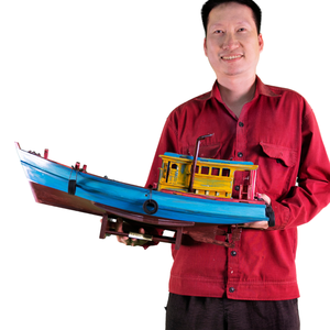Réplica de Barco Pesquero del Sur de Vietnam |   Maqueta Marítima Artesanal con Muestra Disponible para Exhibición - Product Image 6