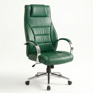 Silla de Oficina Moderna de Malla, con Reposabrazos de Acero y Cuero PU, Giratoria, Ajustable, con Base con Ruedas, Asiento Ergonómico, para Uso Comercial, Hotel y Hogar - Product Image 5