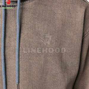 Meilleure vente de sweats à capuche délavés à l'acide pour hommes nouveau design 100% coton basique d'hiver en coton mélangé bas quantité minimale de commande - Product Image 6