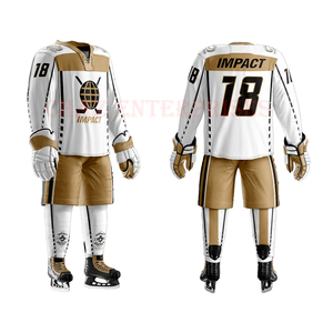 Top High Quality Professional <b>Laced</b> <b>Collar</b> Sublimated Custom Uniform Youth Ice Hockey Jerseys Breathable Team Apparel Wear Set - Product Image 1