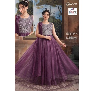 Vestido de Novia Elegante y Moderno Ajmera, Vestido de Fiesta Largo sin Mangas para Recepción de Boda, Vestido Ecológico y Natural para Mujer - Product Image 1