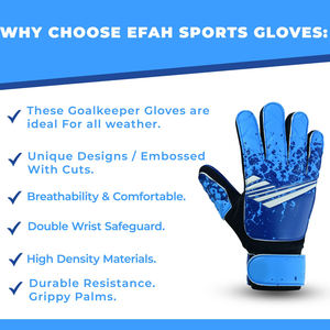 Taille 4 Convient aux enfants de 6 à 9 ans Gants de gardien de but Protection Palm Football Attraper des gants de gardien de but BY AMAZING INDUSTRIES - Product Image 6