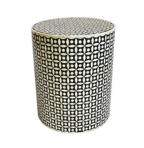Round Side Resin Black and White Side Table Decorative Table For Room Decoration Home Furniture Elegant Side Tables Available - Product Image 3