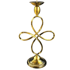 Portavelas de mesa de comedor para el hogar al por mayor, portavelas decorativo elegante, candelabro de hierro metálico creativo de forma curva - Product Image 3