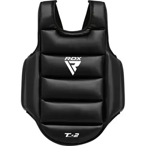 Protetor de peito acolchoado RDX T2 CE de alta qualidade protetor de peito preto branco para treinamento de kickboxing