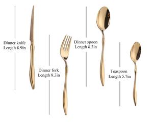 Juego de cubertería y tenedor de latón de la mejor calidad, diseño personal con mango y tenedor con cubiertos chapados en oro - Product Image 6